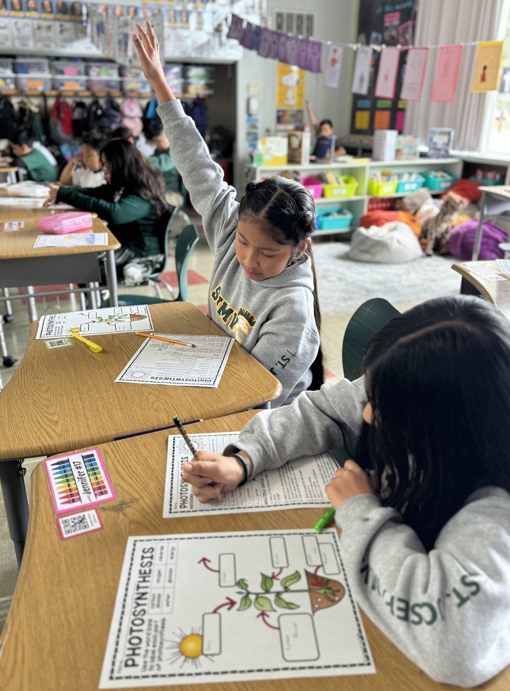 St. Joseph students at work in a classroom